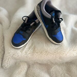 Nike Air Jordan Kids' Black and Blue Sneakers